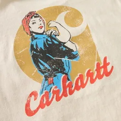 
                  CARHARTT Koszulka T-shirt Dearborn Loose Rosie Oat Milk kremowa rozmiar XS 106903.A16.S003